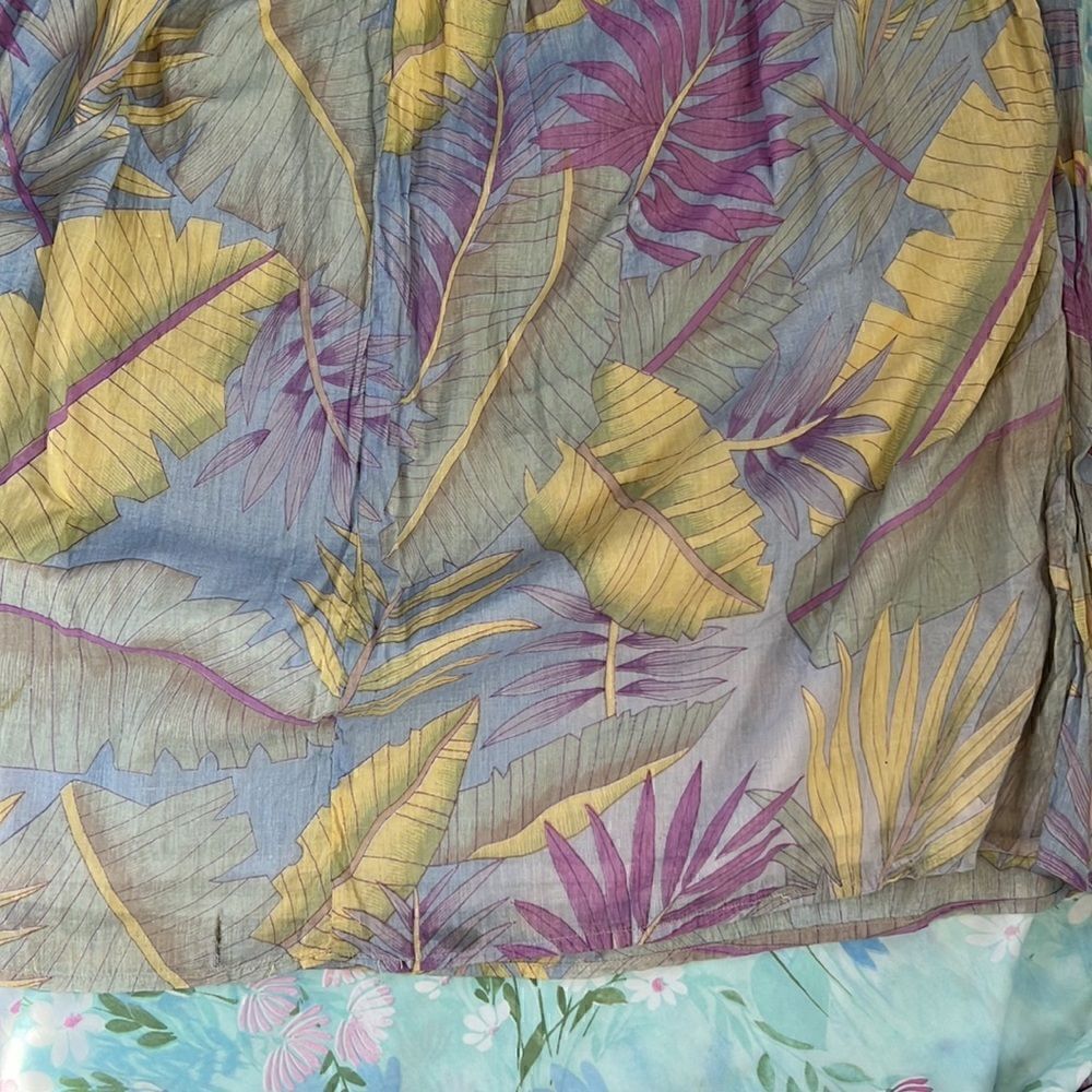 Vintage Panache Banana Leaf Pastel Cotton Embroidered Dress - Picture 8 of 16